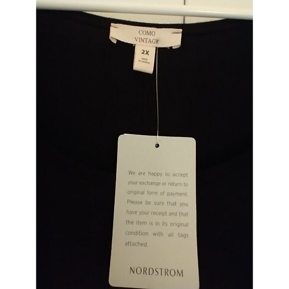 NWT Como Vintage Women Hi/Low Black Stretch Peplum Back Tunic Top  - 1X/2X - Picture 4 of 8